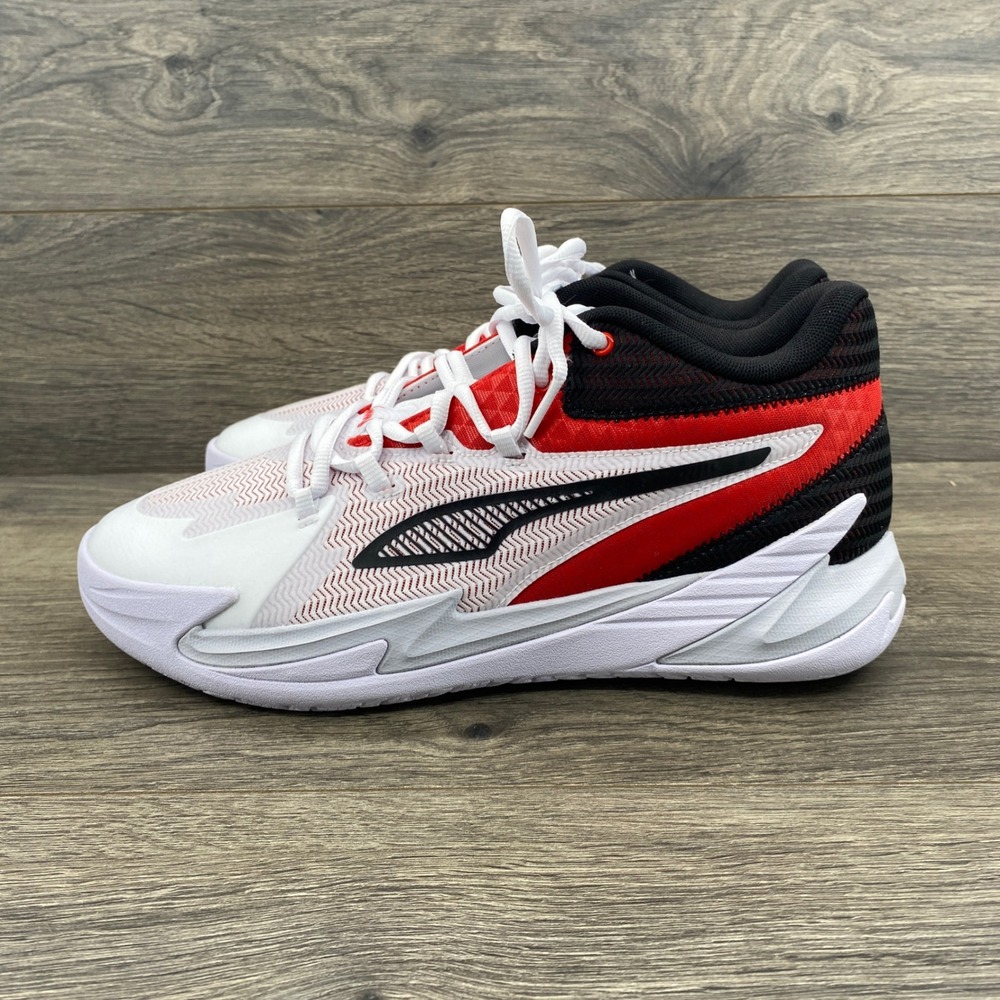 Puma MB.02 Basketball Shoes Mens 9.5 Red White Black 311353-02 Low Top